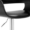 PU Leather Swivel Adjustable Barstool with Padded Seat and Back for Kitchen Island, Home Bar, Dining - 3 of 4