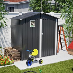 Hrinhom 73"W Metal Outdoor Storage Shed for Backyard Garden Patio Lawn - 1 of 4
