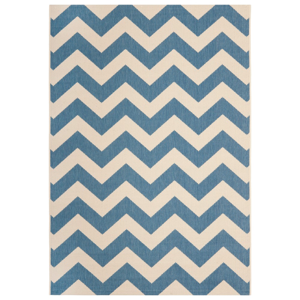 4'X5'7in Rectangle Elvas Outer Patio Rug Blue/Beige - Safavieh