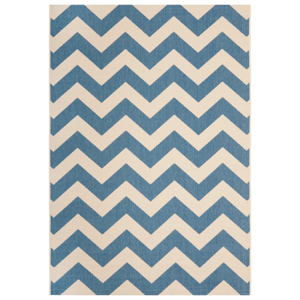 4'X5'7in Rectangle Elvas Outer Patio Rug Blue/Beige - Safavieh