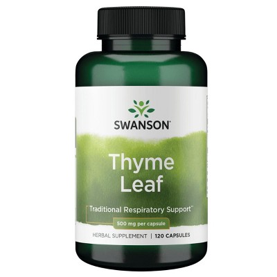 Swanson Herbal Supplements Thyme Leaf 500 mg 120 Caps.