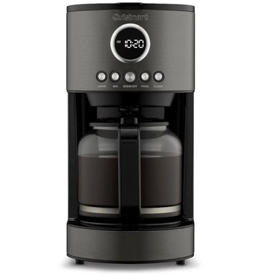 Cuisinart DCC-1220BKSFR 12 Cup Coffeemaker, Stainless Steel Black - Certified Refurbished