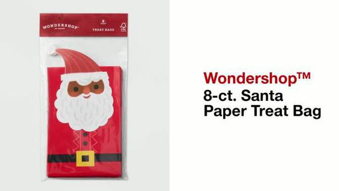 8ct Santa Paper Treat Bag - Wondershop&#8482;, 2 of 5, play video
