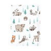 Hudson Baby Cotton Flannel Burp Cloths Bundle, Neutral Woodland Pals, One Size - 3 of 4