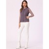 INSPIRE CHIC Women's Sleeveless Lightweight Button Up Quilted Round Neck Winter Puffer Vest - 3 of 4