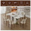 7-Piece Dining Set with 4 Upholstered Chairs, Built-in Side Storage Racks and Transparent Glass Cabinets - 4 of 4