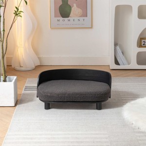 Pet Sofa,Luxury Dog Beds With Solid Wood Legs And Bent Wood Back,Dog Couch Bed,Affordable Dog Kennel,Unique Dog Beds-Cuddlewood - 1 of 4
