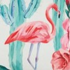Saro Lifestyle Vibrant Flamingo and Cactus Outdoor Pillow with Poly Fill, 18"x18", Multicolored - 3 of 4