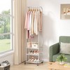 MOEPISY Heavy Duty Clothing Rack with Wheels,Modern Garment Rack with 3 Metal Shelves - 2 of 4