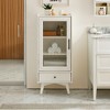 Modern Bathroom Storage Cabinet & Floor Standing cabinet with Glass Door with Double Adjustable Shelves and Drawer, Extra Storage Space on Top - 2 of 4