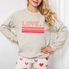 Simply Sage Market Women's Graphic Sweatshirt Retro Love Stripes - 2 of 4