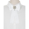 Elerevyo Women's Brooch Bowknot Costume Bow Tie with Beads - 4 of 4