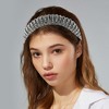 Unique Bargains Crystal Headband Rhinestone Hairband for Women 1.2 Inch Wide 1Pcs - 2 of 4