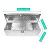 Aluminum Truck Tool Box with Lock & 2 Key,Diamond Plate Trailer Pickup Atv Truck Bed Tool Boxes,Rectangle,Silver,Truck Toolbox - 3 of 4