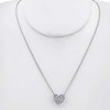 Pompeii3 3/4Ct Diamond Heart Pendant 14k White Gold 18" Necklace Lab Created - 4 of 4