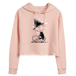 Women's - Peanuts - Sally Witch Cropped Graphic Hoodie - 1 of 4