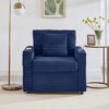 GDFStudio Tenley Modern Chenille Accent Chair with Storage Ottoman, Cup Holder and Convertible Armrest Table - 4 of 4