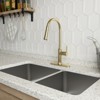 CASAINC Deck Mounted Single Handle Pull-Out Kitchen Faucet with Sprayer, Brushed Gold - 2 of 4