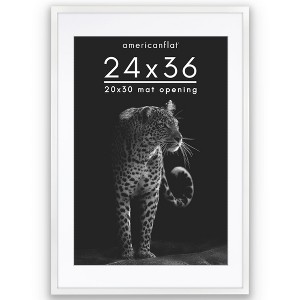 Americanflat Gallery-Style Picture Frame with Mat to Secure Artwork, Prints, and Photos - 1 of 4