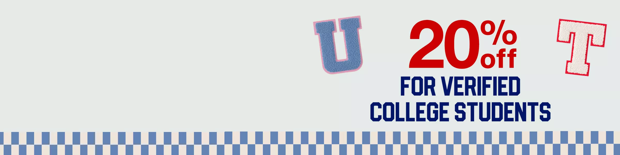 20% off for verified college students