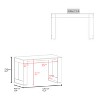 Vynxaria Writing Desk - Modern Home Office, White, 47.2" Wide - 4 of 4
