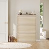 Shoe Cabinet with 3 Flip Drawers, Wooden Shoe Organizer with Adjustable Shelf, Shoe Storage - 3 of 4