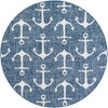 Unique Loom Outdoor Coastal Ahoy Solid Print Woven Area Rug - 2 of 4