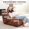 Itopfox Giant Memory Foam Bean Bag Chair for Adults, Soft Faux Leather Sofa Chair for Living Room Bedroom Dorm Office - Comfortable & Stylish (Brown) - 4 of 4