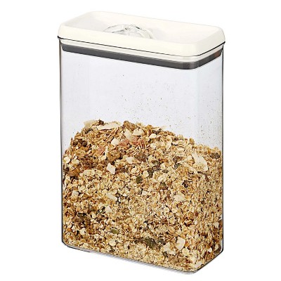 LunaLulinlk Canister - 17.3 Cup Flip-Tite Rectangular Food Storage Container 12*7.9*4 in. Clear