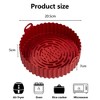 Silicone Air Fryer Bowl,Reusable,Air Fryer Oven Accessories,Replacement for Flammable Parchment Liner Paper, (DIAM. 8.1" H:2" Handle H:2.8") - 4 of 4