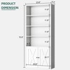 Celebalcony Bookshelf, Industrial Bookshelves and Bookcases with Doors Floor Standing 6 Shelf Display Storage Shelves 70.6 inches Tall - 2 of 4