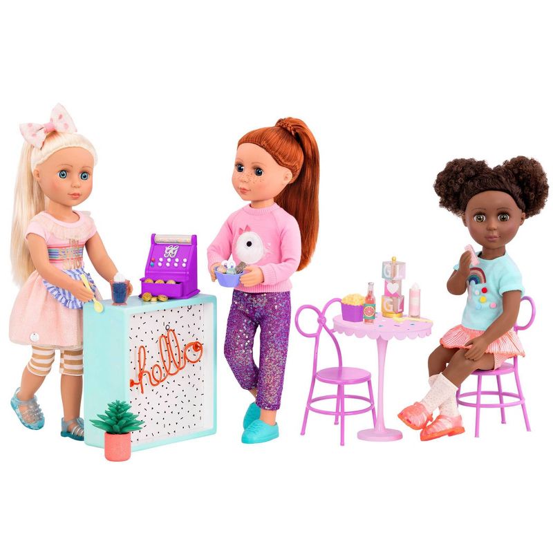 Glitter Girls Sweet Shop Terrace Table &#38; Chairs Furniture Accessory Set for 14&#34; Dolls, 3 of 10