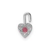 Black Bow Jewelry Oct Synthetic Tourmaline 14k White Gold Heart Pendant Enhancer, 5mm - 3 of 4