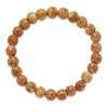 Black Bow Jewelry 8mm Neutral Color Agate Beaded Stretch Bracelet, 6.75 Inch - 2 of 4