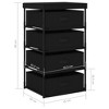 vidaXL Storage Rack Black Steel, fabric (100% polyester) Medium - 4 of 4