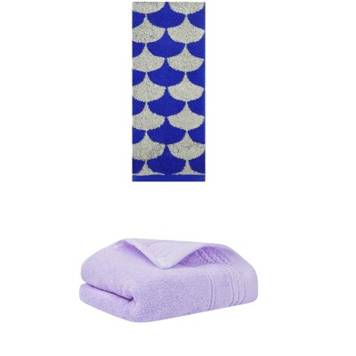 REGALWOVEN Soft Absorbent Bathroom Decorative Hand Towels for Drying 14" x 30"/13" x 29" 2 Pcs