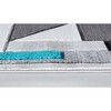Home Mart Goods Turquoise Blue Teal Silver Charcoal Grey Geometric Shapes Hand-Carved Abstract Soft Premium Modern Contemporary Non-Shedding Area Rug - 4 of 4