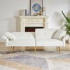 NicBex Teddy Buttons Tufted Accent Loveseat Sofa with Side Pocket & Foldable Armrest,Folding Sleeper Chair for Living Room,Bedroom - 4 of 4