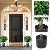 Hedyotis Topiary Artificial Trees - Set of Two 24-Inch-Tall UV-Resistant Shrubs - Indoor/Outdoor Fake Plants for Front Porch Decor by Pure Garden - 4 of 4