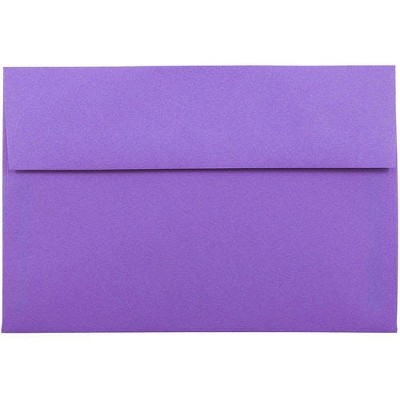 JAM PAPER #10 Business Colored Window Envelopes - 4 1/8 x 9 1/2 - Violet Recycled - 100/Pack