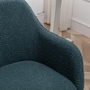 Modern Velvet Fabric Material Adjustable Height 360 Revolving Home Office Chair With Gold Metal Legs And Universal Wheels For Indoor,Yellow - 2 of 4