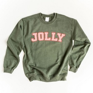 Simply Sage Market Women's Graphic Sweatshirt Jolly Varsity - 1 of 4