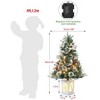 3 Ft Pre-Lit Artificial Christmas Trees w/Potted Base, Snow Flocked Small Xmas Tree w/78 Warm Lights 8 Modes, w/Battery Operated Timer Function - 3 of 4