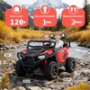 24V Electric UTV Car with Remote Control, 4-Wheeler Suspension, Soft Start, 3 Speeds, Led Lights, Bluetooth, Ride on Truck Kids 2-8 Years - 4 of 4