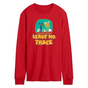 Men's - Pete the Cat - Leave No Trace Camping Long Sleeve Graphic T-Shirt - 1 of 3