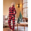 ADR Women's Flannel Pajamas Set, Warm Cotton Women's Flannel Pajama Pants with Pockets & Button Up Flannel Pajama Top - 2 of 4