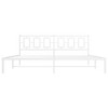 vidaXL White Metal Bed Frame with Headboard - Modern Bedroom Furniture King 76"x79.9" - Powder-Coated Steel Construction, Supportive Slats - 4 of 4