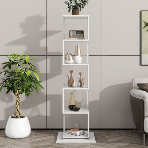 Kumasinova 5/6-Tier Rotating Bookshelf with Acrylic Panels(&Anti-Tip Base),360° Rotation Floor Display Book Shelf,Creative Bookcase for Living Room - 1 of 4