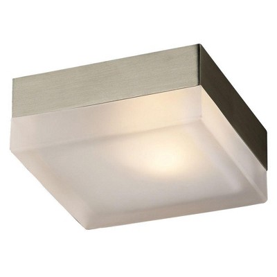 CWI Lighting Avoca 1 Light Flush Mount With Satin Nickel Finish