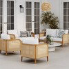 Nathan James 4pc Twila Wood Outdoor Patio Conversation Set White - 2 of 4